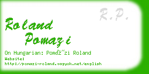 roland pomazi business card